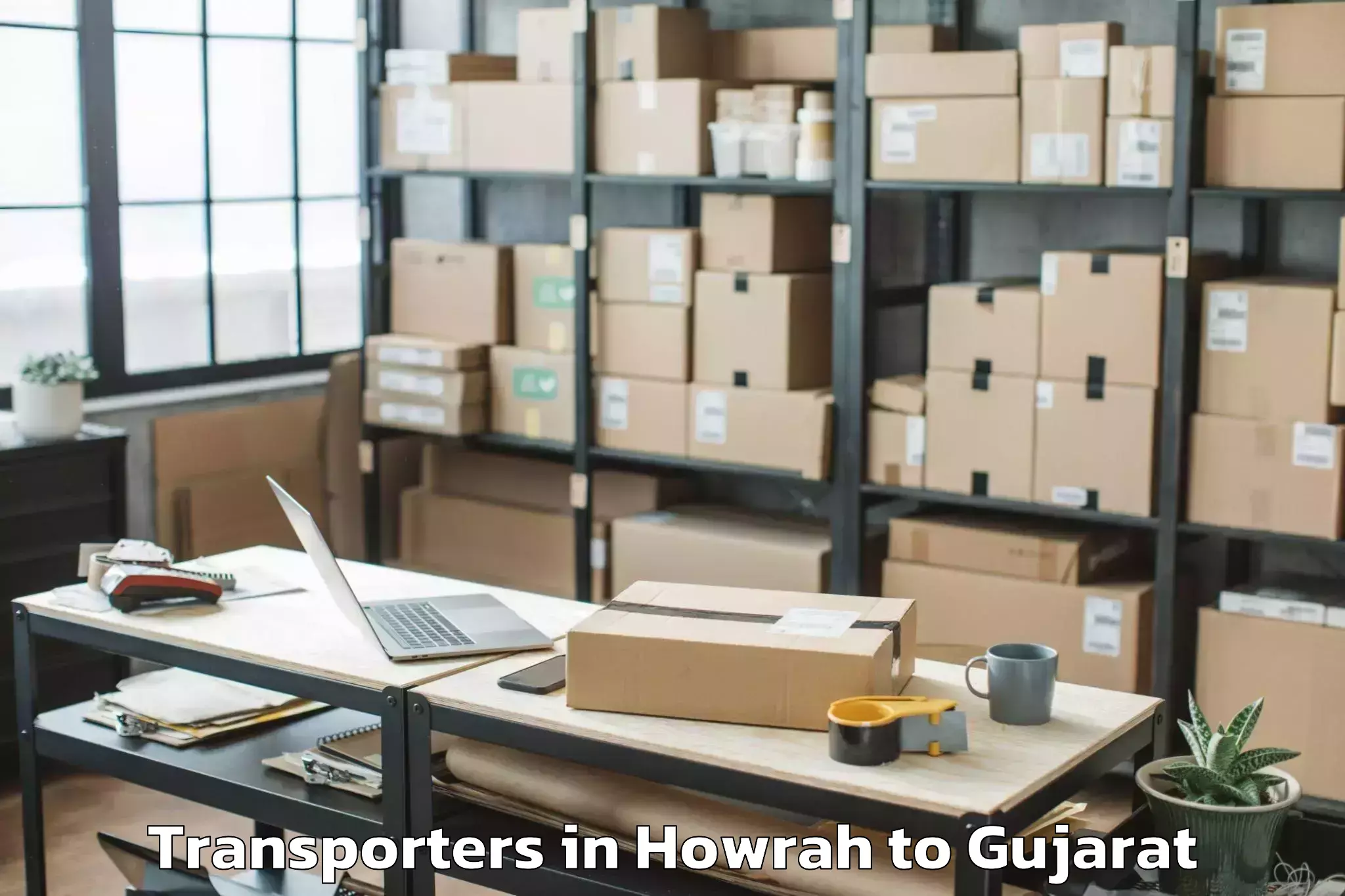 Leading Howrah to Lunavada Transporters Provider